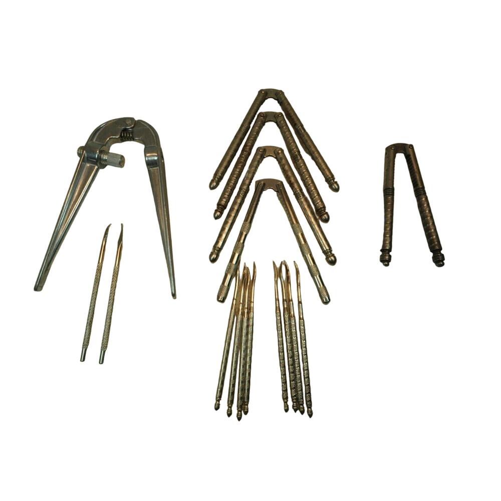 7 Metal Nutcrackers with10 Picks and 1 Metal Wood Nutcracker